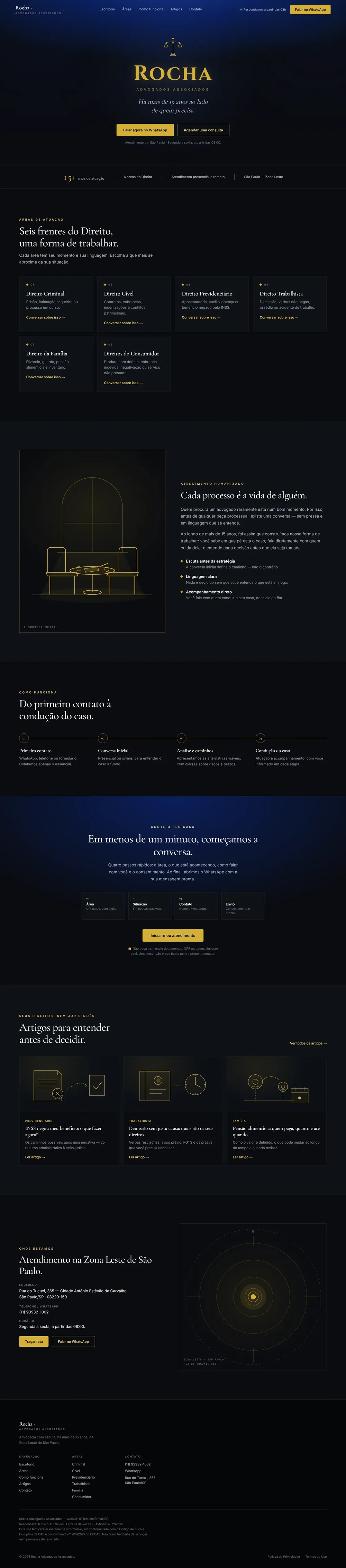 Site do Rocha Advogados Associados